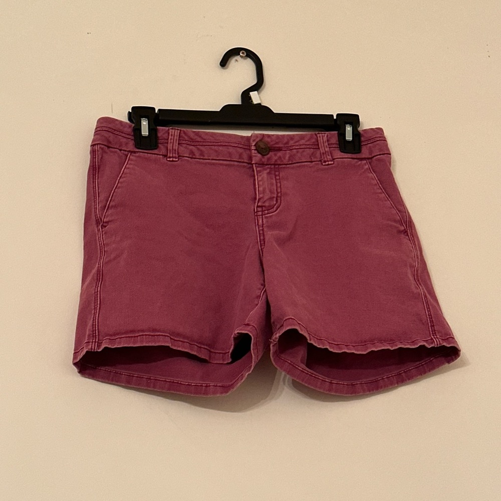 Maroon Jean Shorts